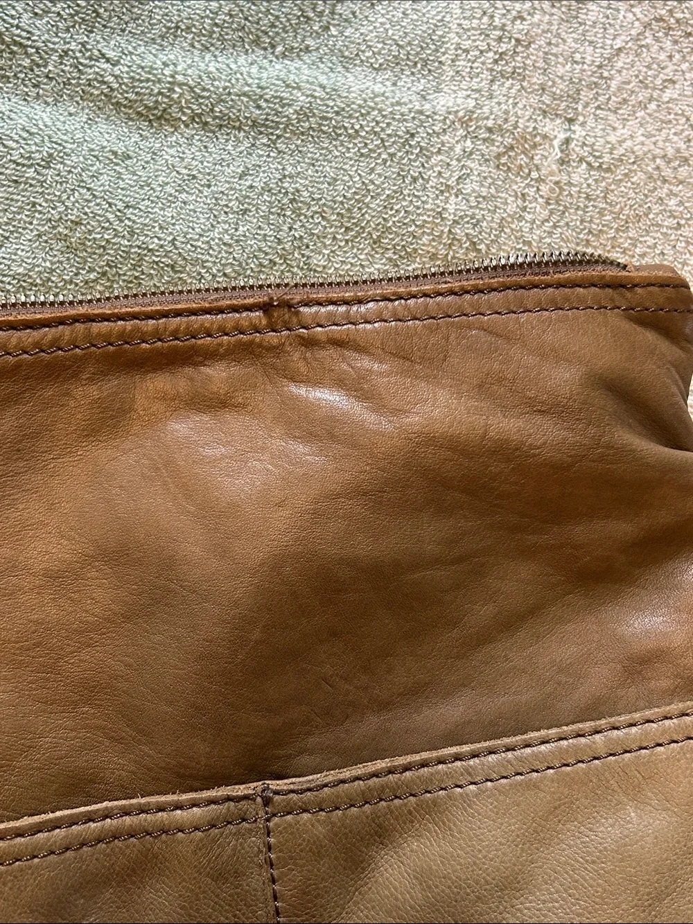 margot Olive Brown Leather Satchel Crossbody